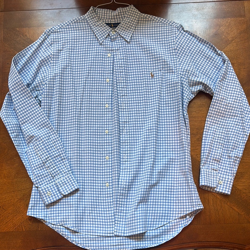 Ralph Lauren Light Blue Gingham Men's Shirt